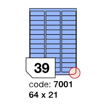 Kancelářské potřeby Samolepící etikety Rayfilm Office 64x21 mm 100 archů, matně modrá, R0123.7001