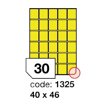 Speciální papír Samolepící etikety Rayfilm Office 40x46 mm 100 archů, fluo žlutá, R0131.1325