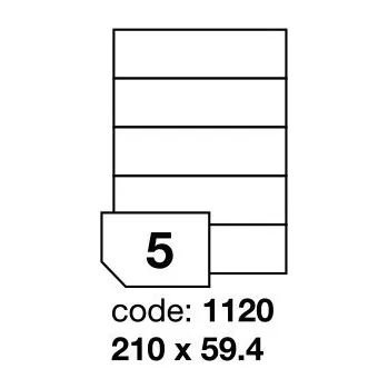 Samolepící etiketa Samolepící etikety Rayfilm Office 210x59,4 mm 100 archů R0103.1120