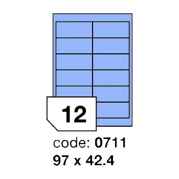 Samolepící etiketa Samolepící etikety Rayfilm Office 97x42,4 mm 100 archů, matně modrá, R0123.0711