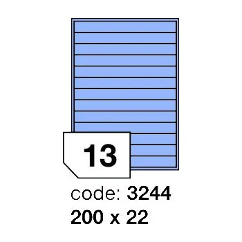 Samolepící etiketa Samolepící etikety Rayfilm Office 200x22 mm 100 archů, matně modrá, R0123.3244