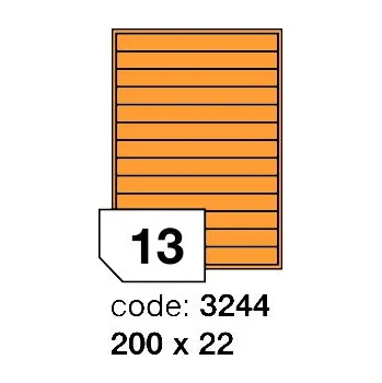 Samolepící etiketa Samolepící etikety Rayfilm Office 200x22 mm 100 archů, fluo oranžová, R0133.3244