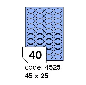 Samolepící etiketa Samolepící etikety Rayfilm Office 45x25 mm 100 archů, matně modrá, R0123.4525