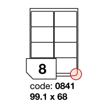 Samolepící etiketa Samolepící etikety Rayfilm Office 99,1x68 mm 100 archů R0103.0841