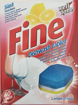 Tableta do myčky Fine 5 v 1 tablety do myčky nádobí 40 ks 