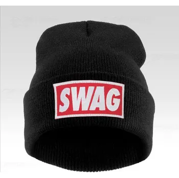 Čepice Beanie Swag s červenou nášivkou