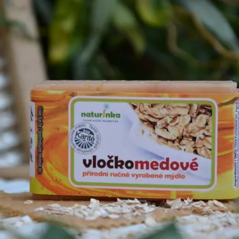 Tělový peeling Naturinka Vločkomedové peelingové mýdlo 110 g