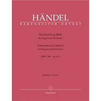 Koncert pro varhany a orchestr g moll op. 4/1 HWV 289