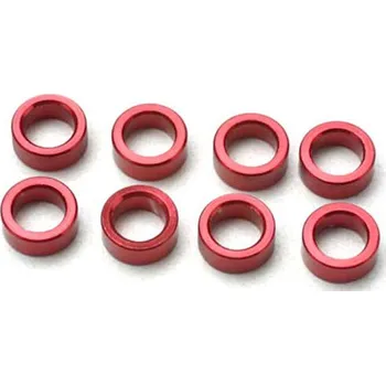 RC vybavení Traxxas distanční kroužek hliník červený (8)