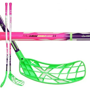 Florbalová hůl Exel Doublecurve 2.6 Purple Pink ´14 103cm (=114cm) pravá kulatá (pravá ruka dole)
