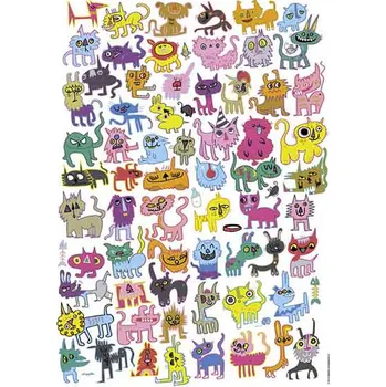Puzzle Heye puzzle Kočky čmáranice Doodlecats 1000 dílků