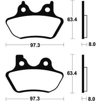 Brzdová destička Zadní brzdové destičky SBS 826H.LS - Harley Davidson FLSTF Fat Boy, 1584ccm - 07-07