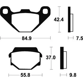 Brzdová destička Zadní brzdové destičky SBS 586LS - Kawasaki KLR 650, 650ccm - 87-07