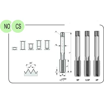 Závitořezný nástroj BUČOVICE TOOLS Závitník UNC NO 8/3015 /115000/ sadový 5 x 40 č. lll