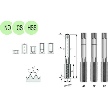 Závitořezný nástroj BUČOVICE TOOLS Závitník ČSN 22 3010 NO sadový