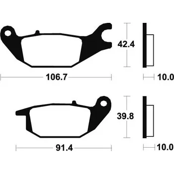 Brzdová destička Zadní brzdové destičky SBS 784HF - Honda CBR 125 R 125ccm - 04-10