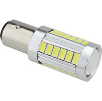 Žárovka LED žárovka 12-24V s paticí BA15S bílá, 33LED/5730SMD s čočkou (95117)