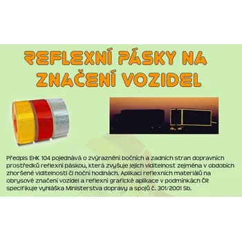 Reflexní páska - homologace EU