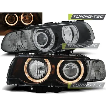 Přední světlomet BMW E38 09.98-07.01 H7/H7 Angel Eyes Black (LPBM26)