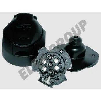 Zásuvka 7pin (DIN) s mikrospínačem + podložka