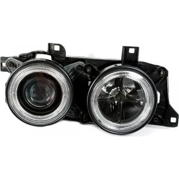 Přední světlomet BMW E32 86-94 Přední světla ANGEL EYES provedení BLACK