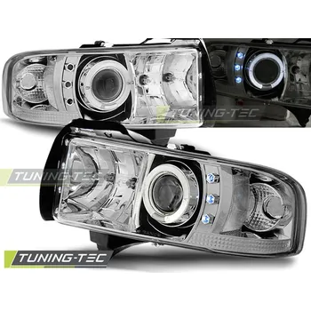 Přední světlomet PŘEDNÍ SVĚTLA DODGE RAM, 1994-2001, ANGEL EYES, CHROM + DIODY (LPDO01)