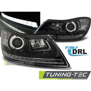 Přední světlomet Přední světla Škoda Octavia II 09-12 - černá LED TRU DRL homologováno (LPSK25)