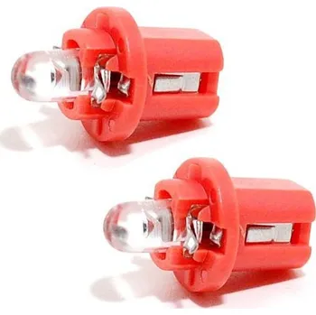 Autožárovka Žárovka 1LED 12V B8,5d červená 2ks (33757)
