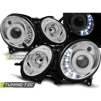 Přední světlomet Přední světla Mercedes Benz W211, E-classe 02-06 - chrom (LPME57)