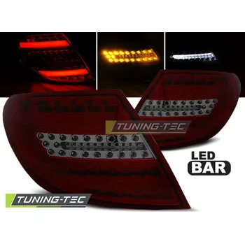 Zadní světlomet Zadní světla LED Lightbar Mercedes-Benz W204 07-11 červená/kouřová (LDME72)