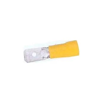 Zástrčka plochá 6,3 mm žlutá, 100 ks (4000803 x)
