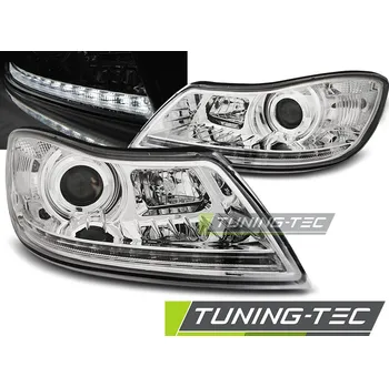 Přední světlomet Přední světla s LED Škoda Octavia II 09-12 chrom (LPSK22)