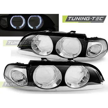 Přední světlomet BMW E39 09.95-08.00 kompletní kryty Angel Eyes Chrome - bez čoček D2S/H7 (LPBM57)