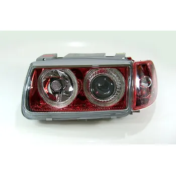 Přední světlomet Přední světla VW POLO 6N2. Provedení Červený chrom