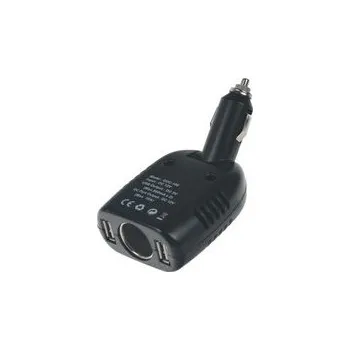 Auto elektroinstalace CL adaptér 12V/10A 2xUSB + CL zásuvka (34517)