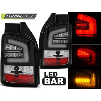 Osvětlení automobilu ZADNÍ SVĚTLOMETY, SVĚTLA, LAMPY LED VOLKSWAGEN T5, 2010-, ČIRÉ, ČERNÉ BLACK (LDVW97)