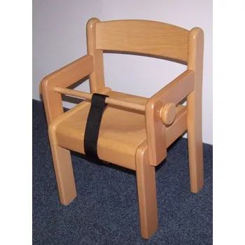 Jídelní židle Židle TIM s područkami - přírodní+ZÁBRANA+POPRUH výška 26 cm