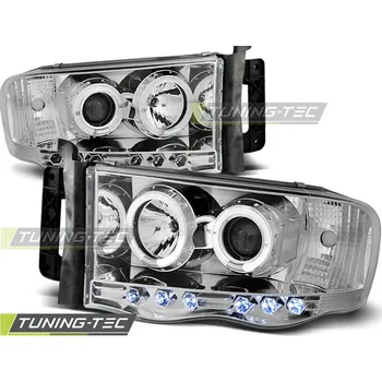 Přední světlomet PŘEDNÍ SVĚTLA DODGE RAM, 2002-2006, ANGEL EYES, CHROM + DIODY (LPDO03)