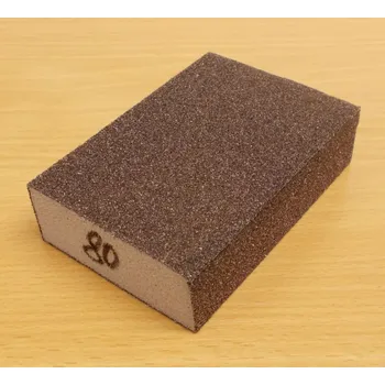 Brusný papír Brusná houba čtyřstranná, molitan, zrnitost 80