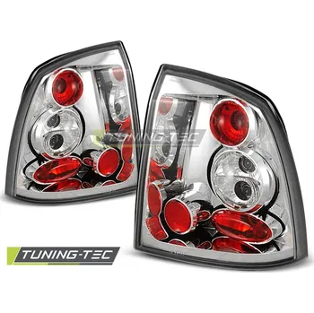 Zadní světlomet ZADNÍ SVĚTLA, LAMPY OPEL ASTRA G 2/4 DVEŘ., 1998-2004, ČIRÉ, CHROM (LTOP25)