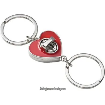 Přívěsek Srdce se zámkem - dvoudílný přívěsek na klíče