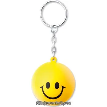 Žertovný předmět antistresový přívěsek na klíče Smajlík
