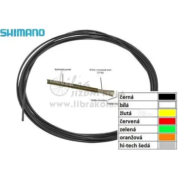 Lanko pro jízdní kolo SHIMANO bowden řadící SIS-SP41 (XTR, Dura Ace) Barva: černá