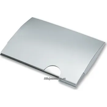 Vizitkář prohnutý kovový vizitkář s půlkulatým výsekem