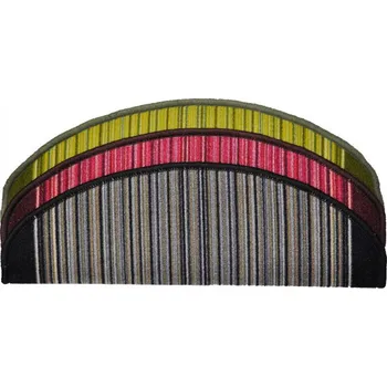 Nášlap na schod Koberce na schody Carnaby (půlkruh-obdélník) zelená 24 x 65 cm - SLEVA - 7 ks