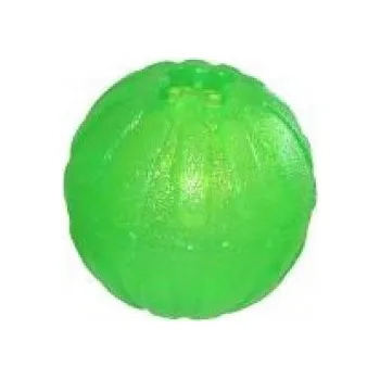 Hračka pro psa Starmark silikonový míček s otvorem na krmivo M/L zelený