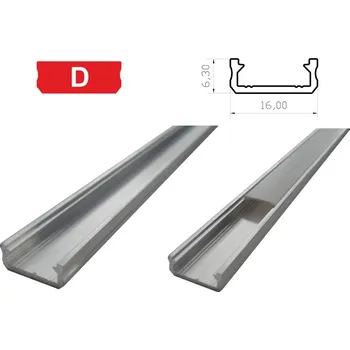 LED lišta LEDLabs Hliníkový profil LUMINES D 1m pro LED pásky, hliník