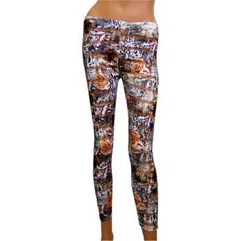 Dámské legíny legíny, květiny, Flower Patterm