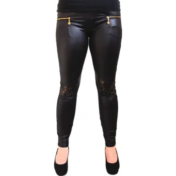 Dámské legíny legíny vzhled kůže, had - Little Snake