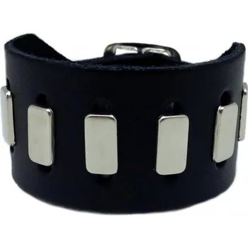 Náramek stahovák na zápěstí obdélníkové ozdoby, 1 řada